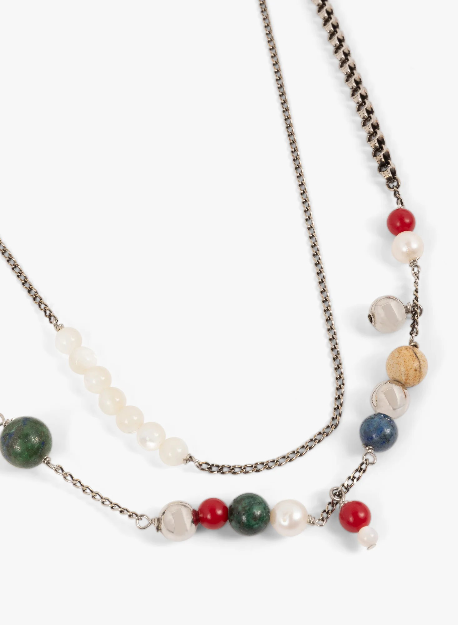 Double chain charm necklace - Image 3