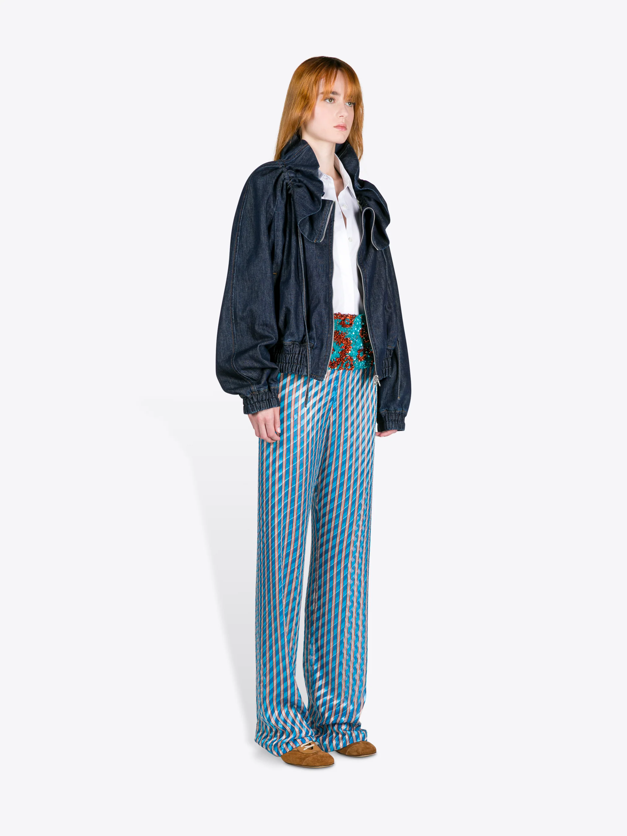 Denim cocoon blouson - Image 3