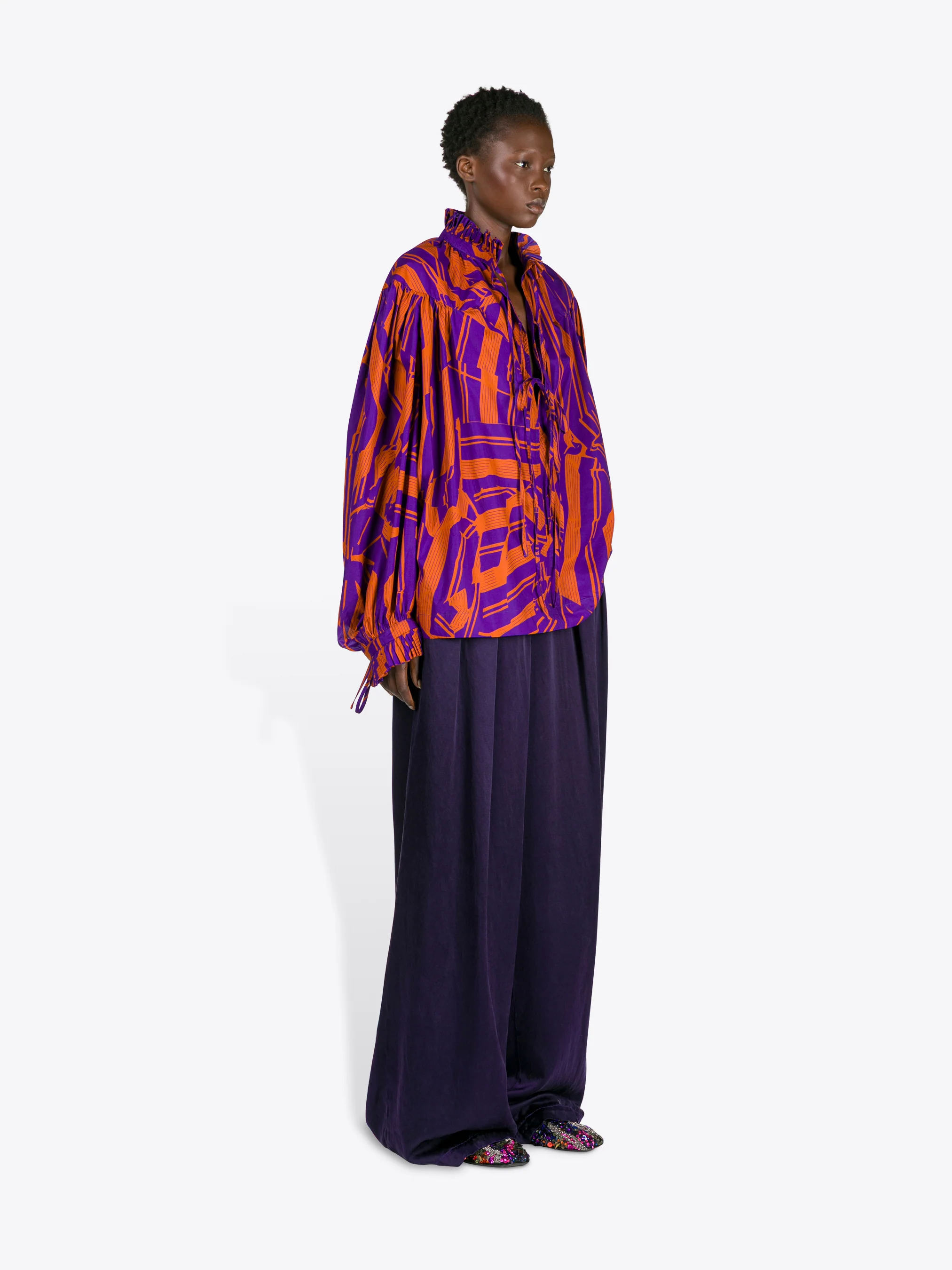 Ruffled cotton shirt - Image 3