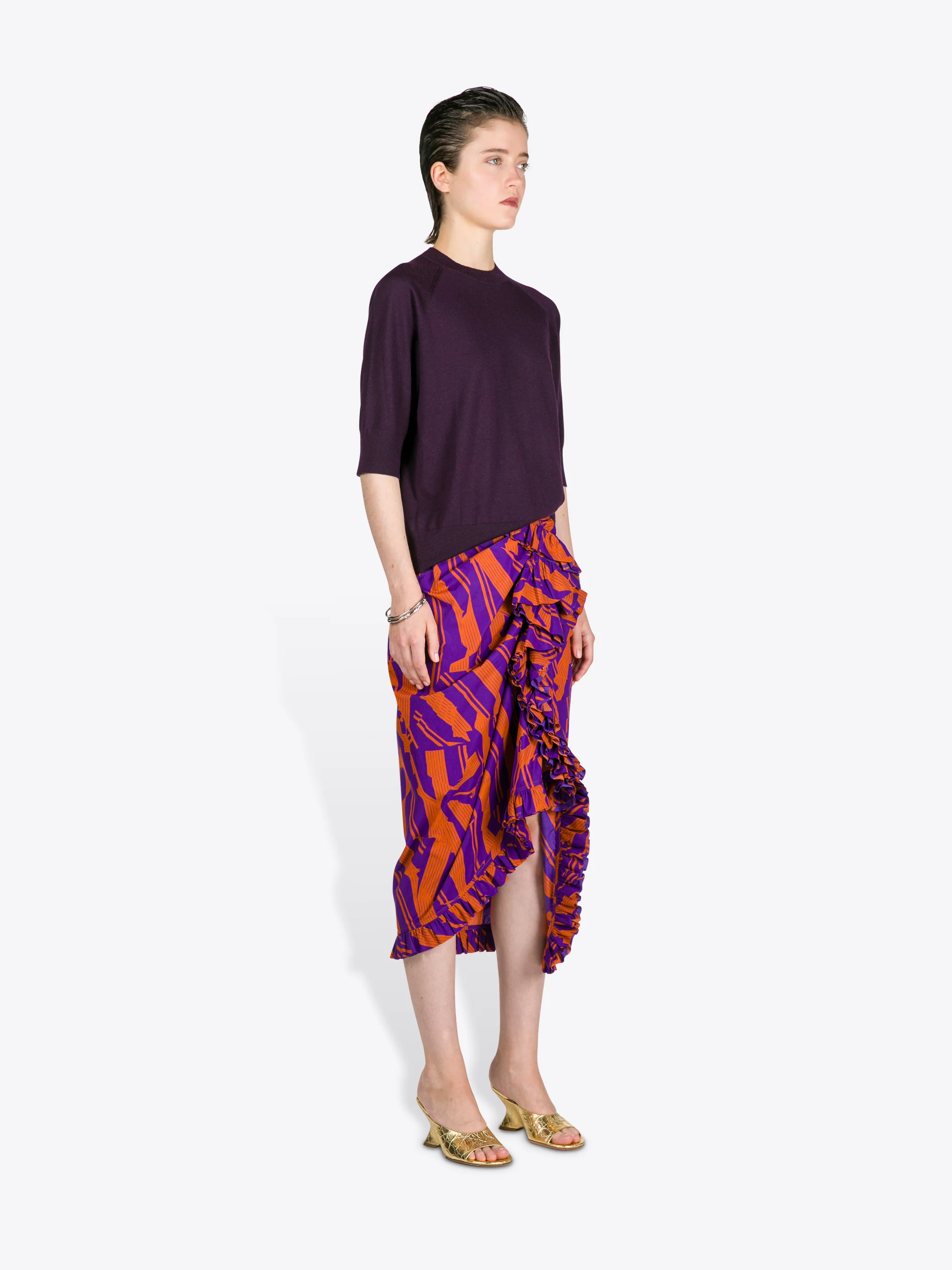 Ruffled cotton skirt - Image 3
