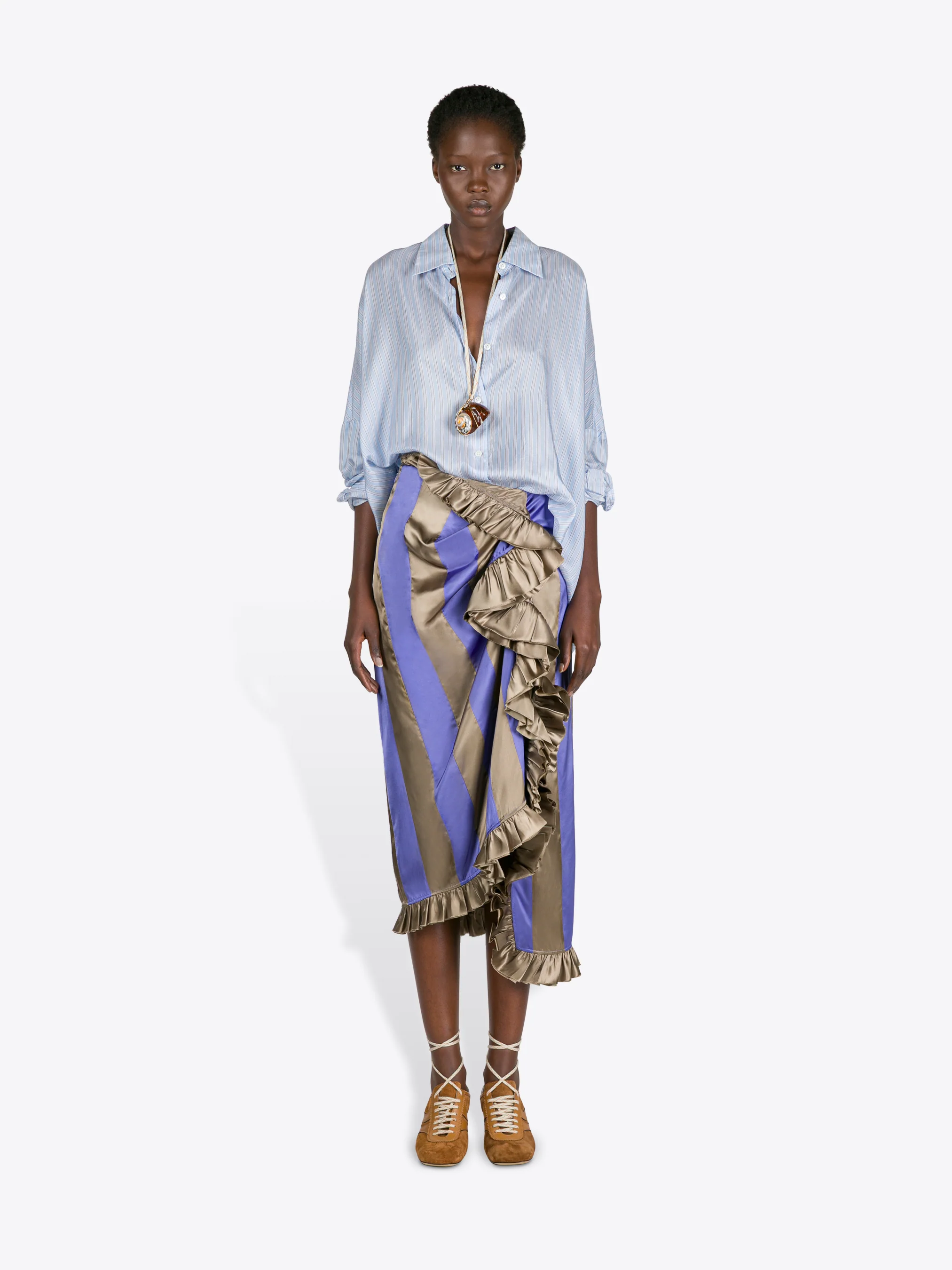 Satin midi skirt - Image 2