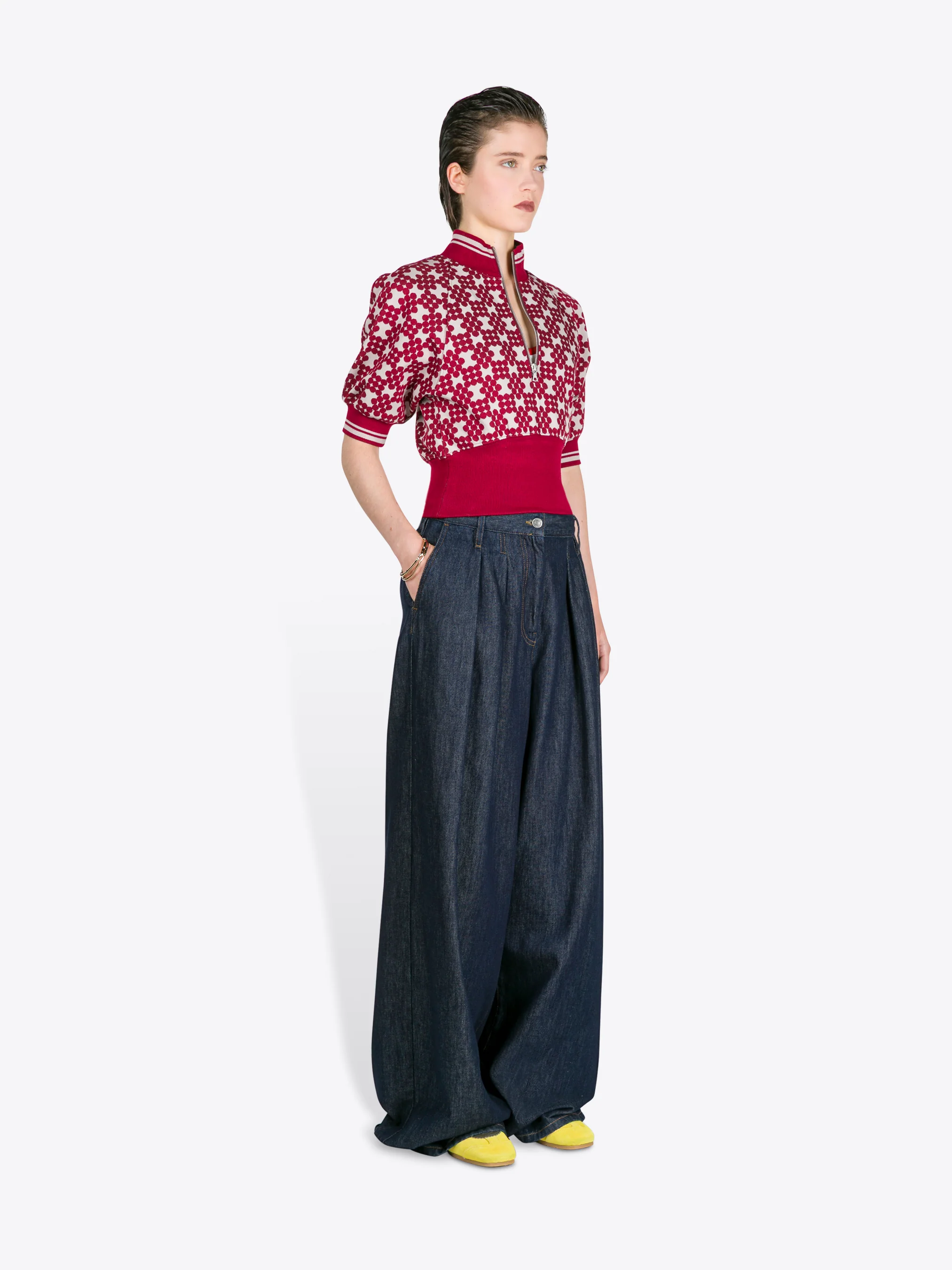 Wide pleated jeans - Image 3
