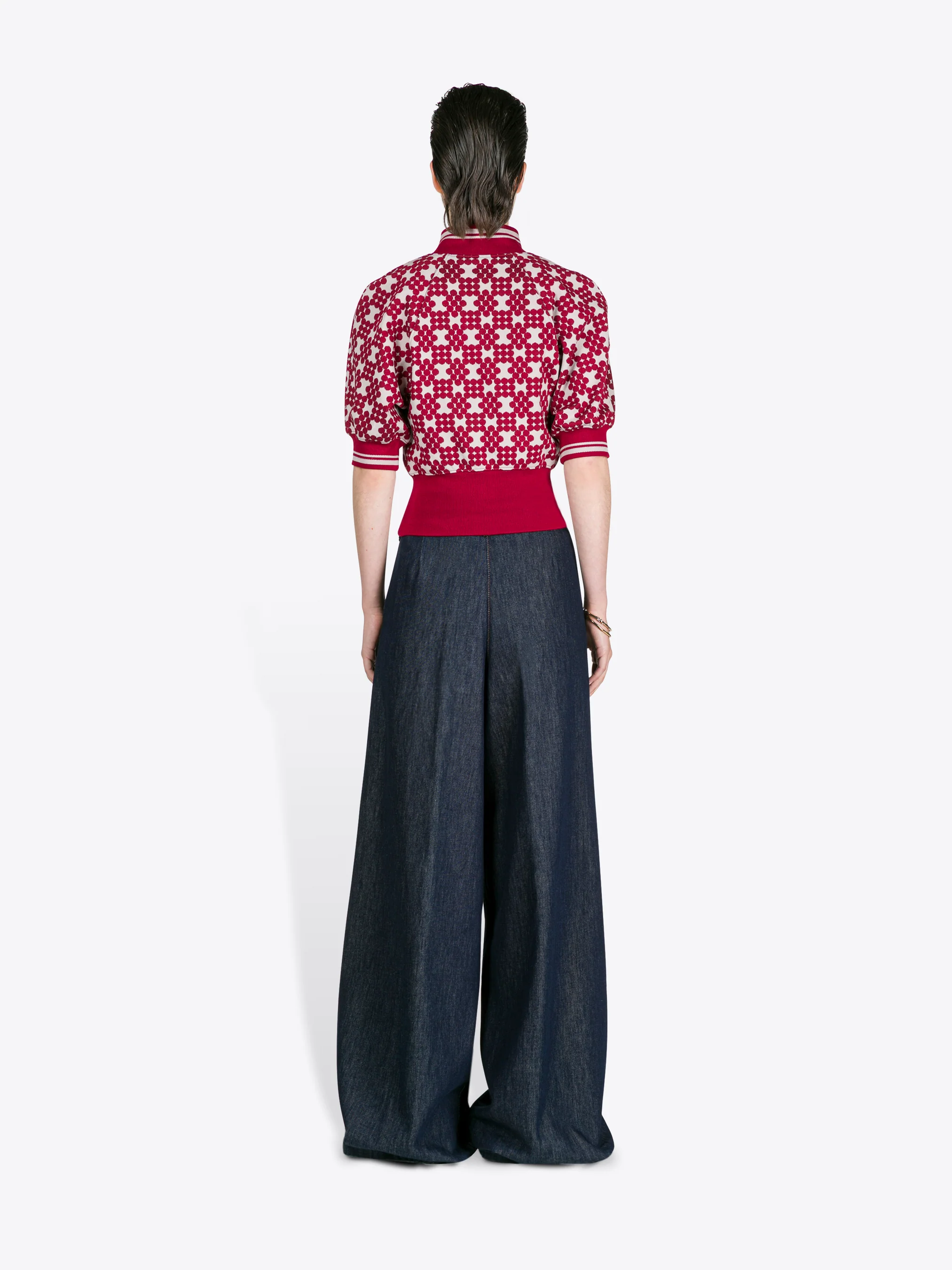 Wide pleated jeans - Image 4