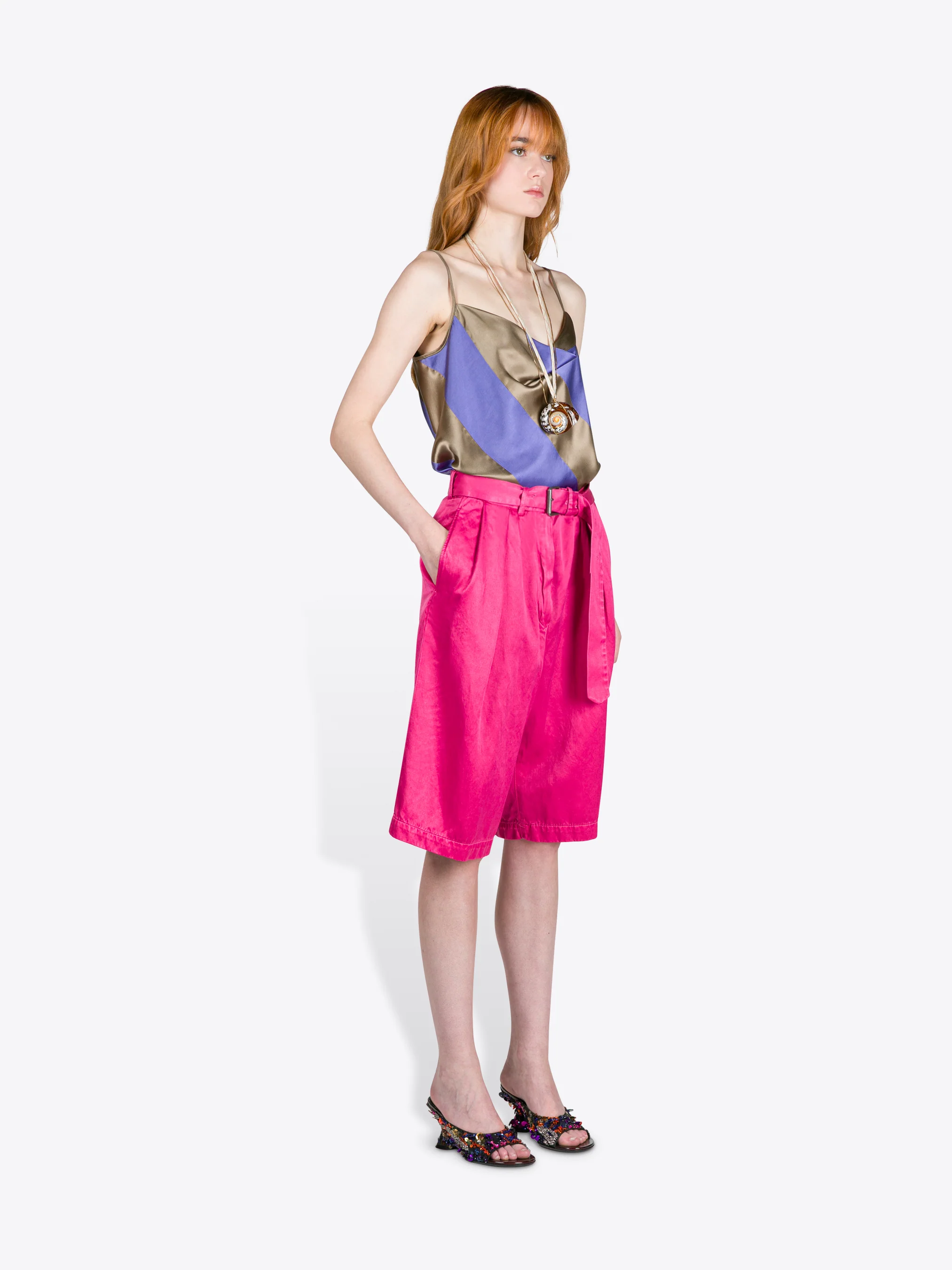 Belted overdyed shorts - Image 3