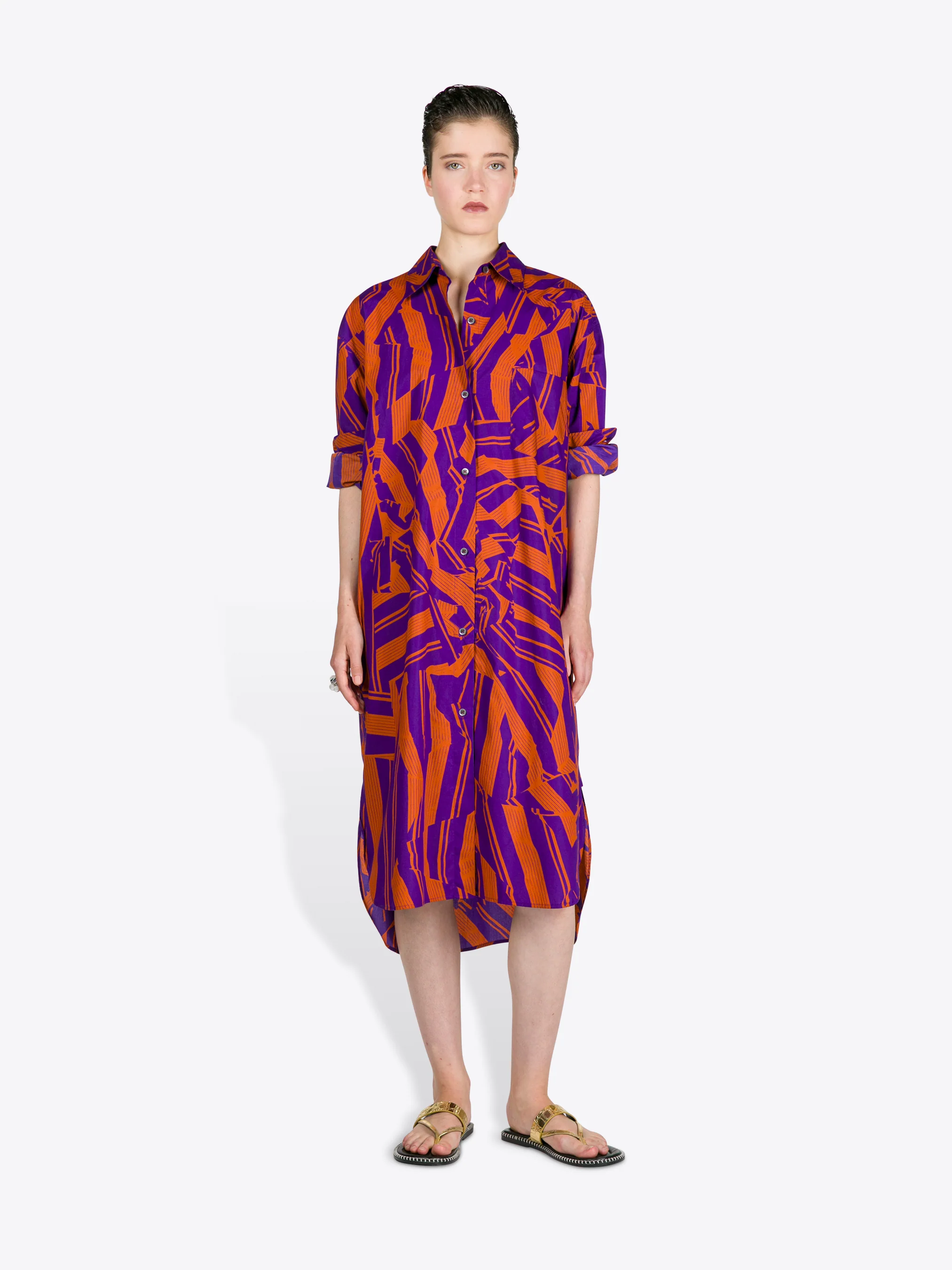 Cotton shirt dress - Image 2