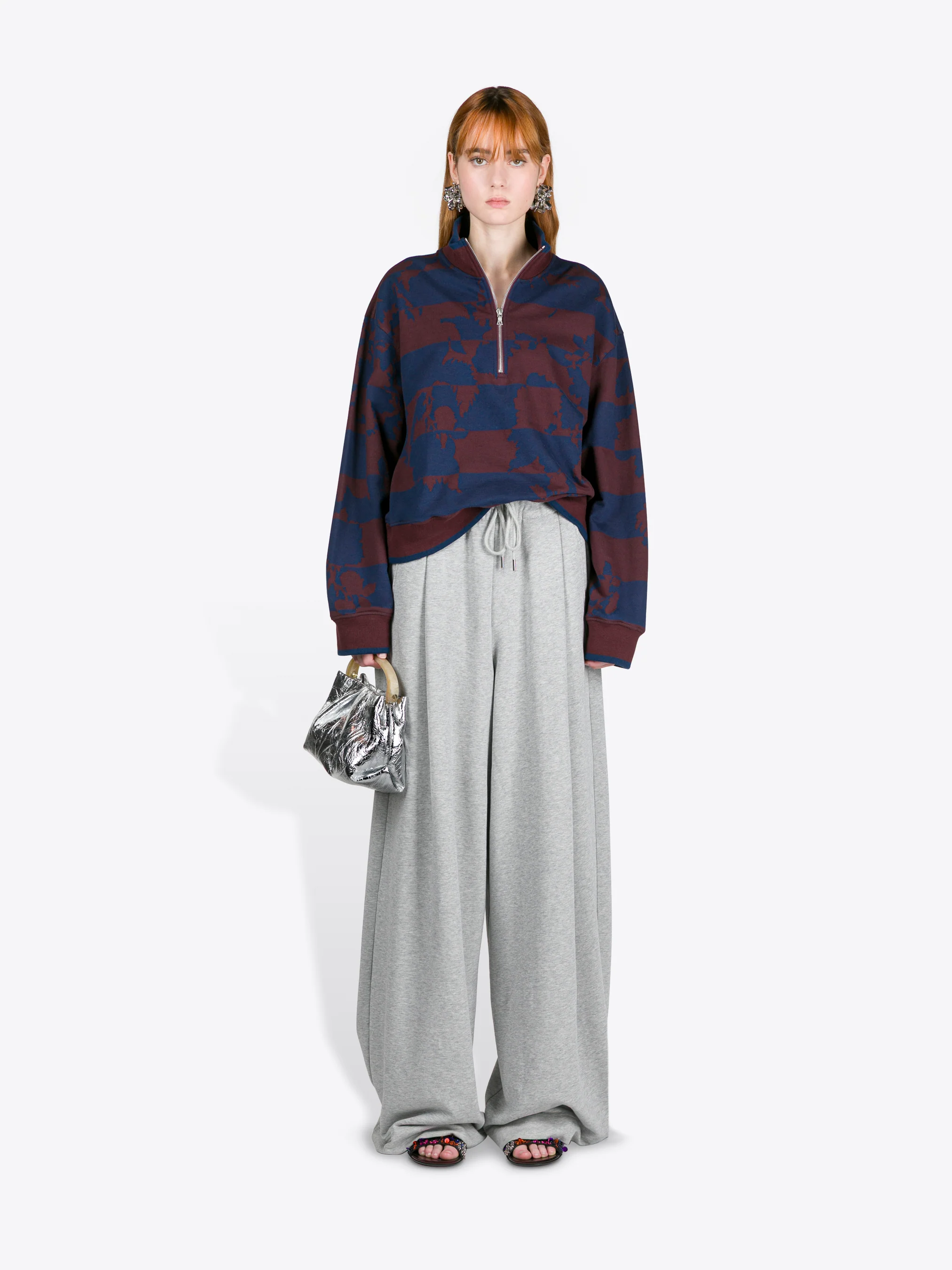 Printed zipped sweatshirt - Image 2