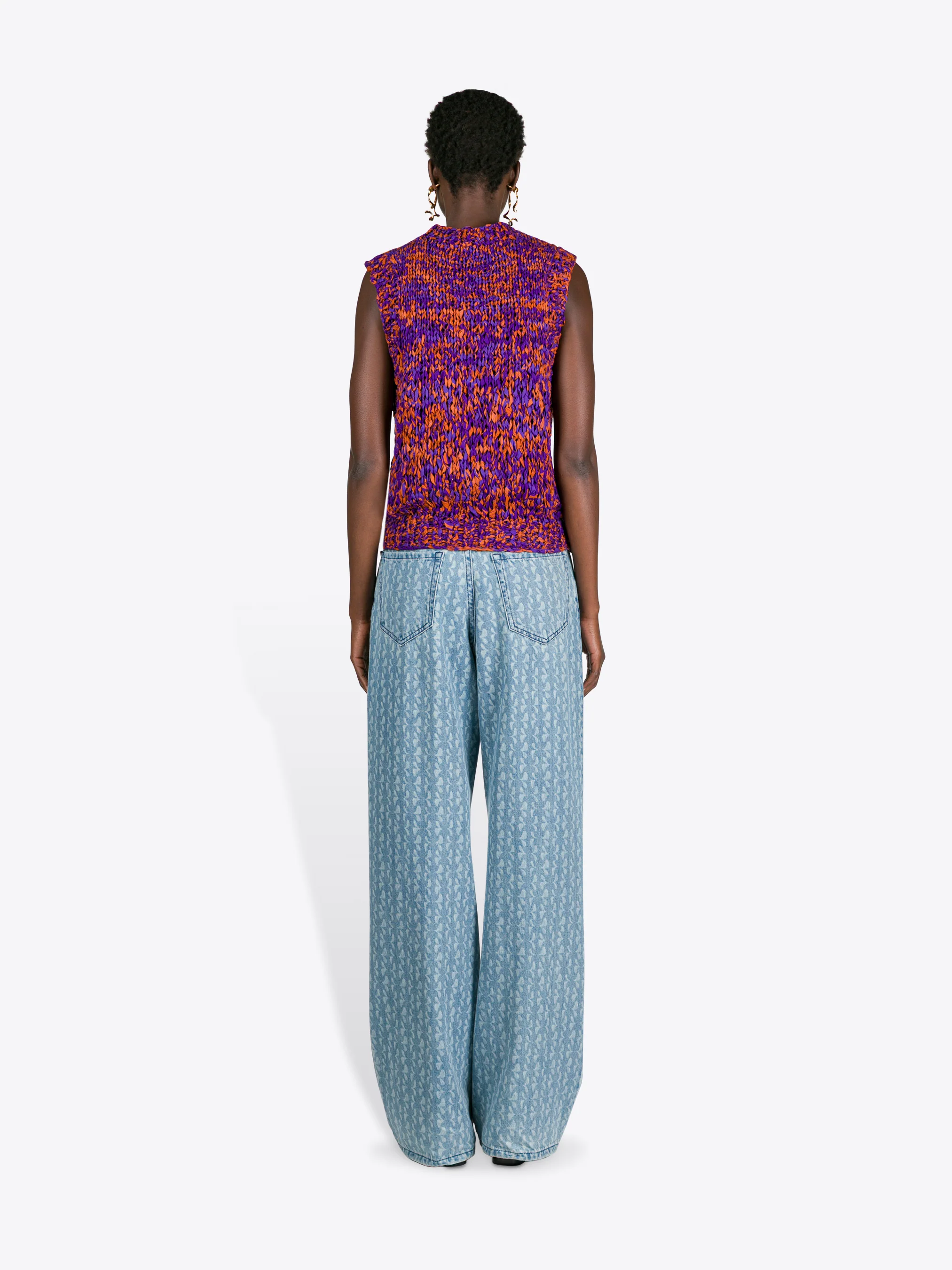 Sleeveless cotton sweater - Image 4